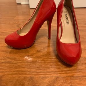 Red Patent Pumps